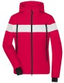 Dames Wintersport Jas James & Nicholson JN1173 licht rood-wit-zwart